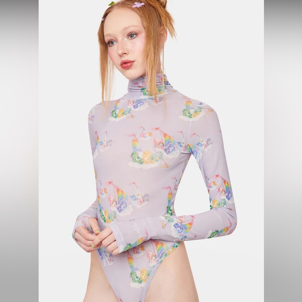 BSR Sami Ryan Care Bear mesh bodysuit
